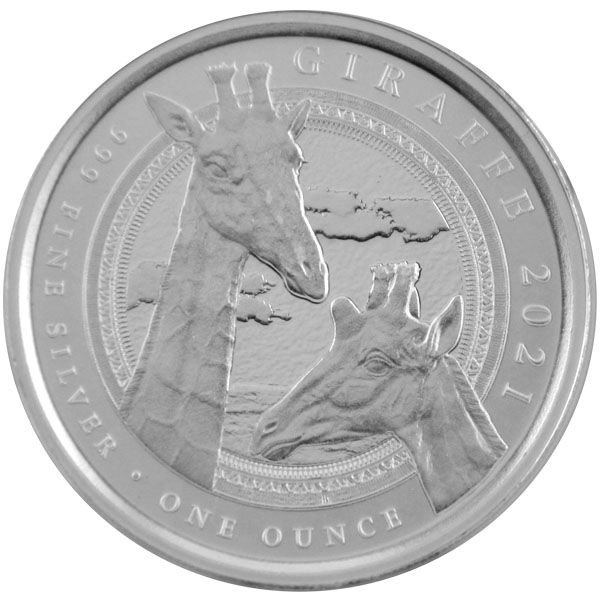 1 Oz Silber - Equatorial Guinea - Giraffe 2021